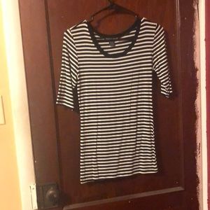 black and white striped shirt